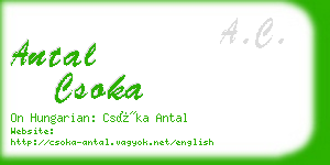 antal csoka business card